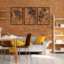 DETENE 3 Pieces Black Metal Wall Decor Minimalist Abstract Metal Wall Art Modern Woman Line Art Decor Single Line Art Dcor for Living Room Bedroom Bathroom Kitchen Office(L Size 17 x 11.8'')