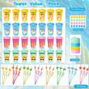 24 pcs Pool Beach Birthday Party Decorations Cups with Lid and Straws,16oz Reusable Plastic Cups Pool Party Favors Summer Cups for End of Year Student Gifts KidsTropical Birthday Party Supplies