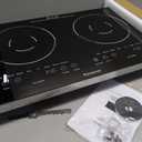 2 Burner Electric Cooktop 110v, 2000W Electric Stove Top Countertop & Built-in, Plug-in Electrics Cooktop 24 Inch, 8 Power Levels & 8 Functions, Touch Control, Safety Lock, Timer, Karienvir