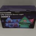 300FT Permanent Outdoor RGB Lights, IP67 Waterproof Smart Eave Lighting, with App/Remote Control Eaves Light, DIY LED Scenes Modes for House Roof Decor,Christmas,Party,All Holiday and Daily.