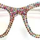 Oprah style Bling Rhinestone Square Reading Glasses For Women Shiny Diamond Blue Light Blocking Eyeglasses