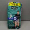 Depend Fresh Protection Adult Diapers, Incontinence Underwear for Men, Disposable, Maximum, Extra-Large, Grey, 26 Count
