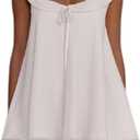 UAURORAO Women Cute Babydoll Shorts Set Sleeveless Chiffon Ruffle Tank Top Flowy Wide Leg Shorts Pajamas Pjs Loungewear (Medium)