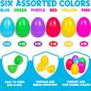 Giraffe 150 Pack Fillable Easter Eggs Bulk Multi Color Empty Plastic Eggs for Kids - Easter Basket Stuffers for Kids Egg Hunt Prizes Party Favors Classroom Prizes Treasure Box Toys