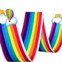 Blulu 2 Pcs Rainbow Ceiling Decorations Rainbow Cloud Ceiling Garland Banner Hanging Bunting for Birthday Party Classroom Daycare and Nursery School Baby Shower Decorations