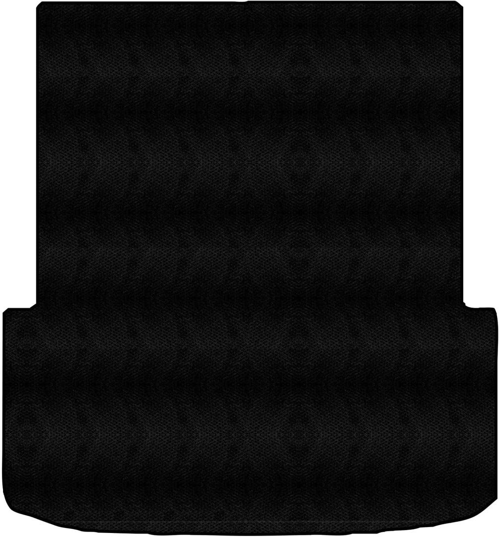 Custom Fit Cargo/Trunk Carpet Mat, Black, Compatible with Ford Explorer with 2nd Row Bench Seats, Fits Behind 2nd Row 2019 2018 2017 2016 2015