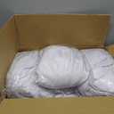 HolidayIdeas White Spandex Round Tablecloths for 60in Wedding Table, 5ft Fitted Stretch Table Skirts 120 Inch, Wrinkle-Free Ruffle Design Tablecloths for Banquets,Trade Shows, Parties, Events, 6 Pack