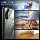 SPIDERCASE Designed for Samsung Galaxy S23 Case Waterproof,Built-in Screen & Camera Lens Protector[IP68 Underwater][Military Grade Shockproof] Full Body Protection Phone Case, Black/Clear