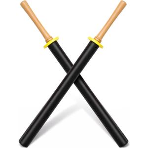 JellyArch 2 Pcs 33.5 Inches Foam Swords Practice Padded Sparring Sword Training Kendo Sticks Bokken for Adults Martial Arts Fighting Fencing Samurai Karate Ninja