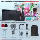 arVin Switch 2 Sports Accessories Bundle for Nintendo Switch 2(2025),16 in 1 Switch 2 Family Sports Party Games Accessories Kit with Joycon Grips/Leg&Wrist Straps/Golf Clubs/Baseball Bat/Tennis Racket
