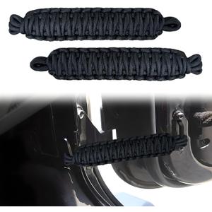 Heavy-Duty Door Limiting Straps for 1987-2024 Jeep Wrangler & Gladiator - Fit for YJ TJ JK JL 2/4 Door Models - Interior Swing Door Check Strap, Black