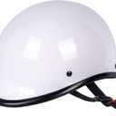 Yesmotor Motorcycle Helmet Half Shell Hawk Style Helmets Compact Lightweight Open Face for Motorcycle Street Bike Cruiser Moped - DOT Approved (White,XL)