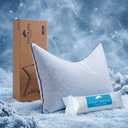 King Cooling Side Sleeper Pillow, Shredded Memory Foam Adjustable, King PACK1