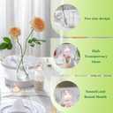 Hewory Glass Cylinder Vases for Centerpieces: 7+6" Tall 12Pcs Clear Small Bud Vases for Flowers Wedding Party Table Decoration - Skinny Hurricane Candle Holders for Floating Candles