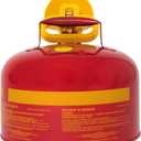 Eagle 2.5 Gallon Type I Red Safety Gas Can for Gasoline with Flame Arrester, Self-Closing Lid, and F-15 Funnel, Made in the USA, Galvanized Steel Flammable Storage Can, UI25FS