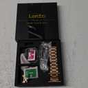 Lerobo Compatible for Apple Watch Band Ultra 49mm 45mm 44mm 40mm 41mm 42mm 46mm,Stainless Steel Metal Strap Accessories with 2 Pack Screen Protective Cases for iWatch Series 11 10 9 8 7 6 5 4 3 2 1 SE, Size: 42mm (series 11 10)