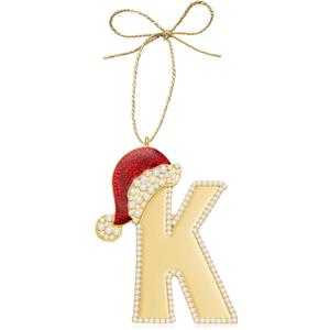 Christmas Ornaments, Letter K Ornaments for Christmas Tree,Hanging Xmas Red Hat Ornament for Mother Best Friends Sister Wife