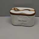 Dandat 4 Pcs Insulated Bento Box Portable Stainless Steel Food Container Round Stackable Leakproof Thermal Food Container for Adult Men Women with Insulated Bag, 74 oz(Khaki)