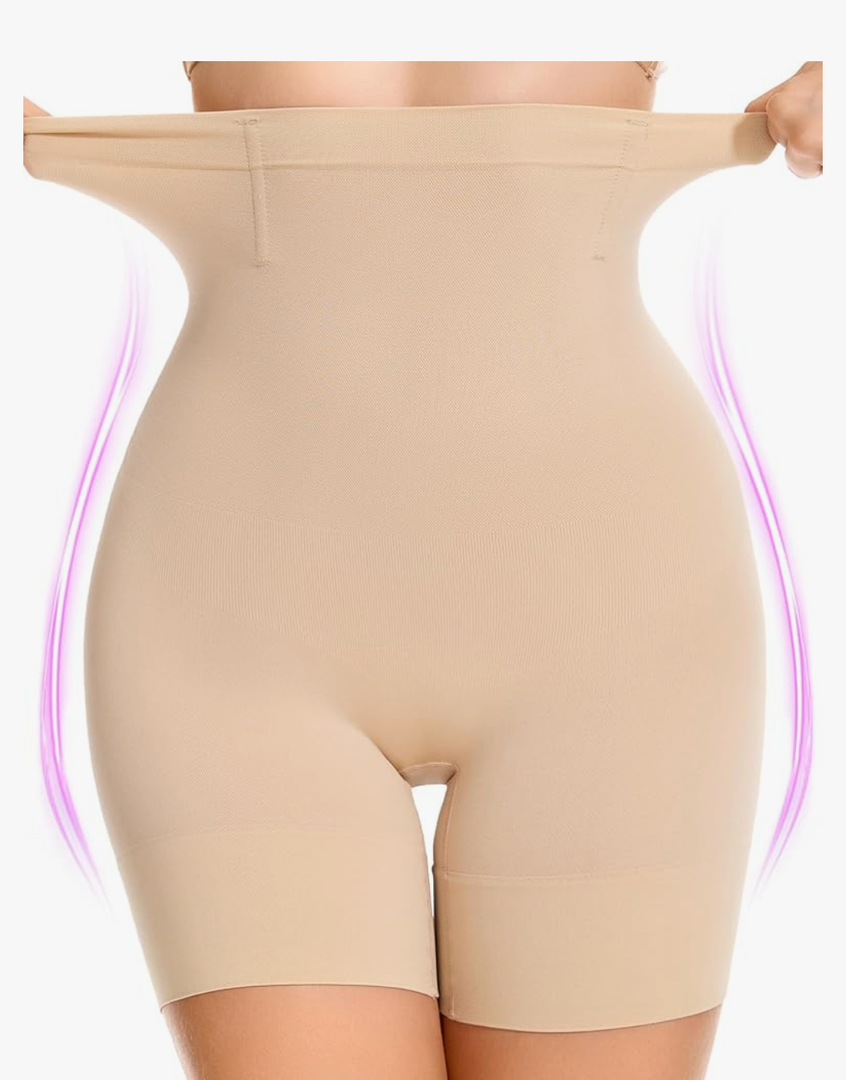 SIMIYA Shapewear Tummy Control Shorts for Women, 5-IN-1 Body Shaper High Waisted Girdle Boyshort Slip Short for Under Dresses Size 2XL