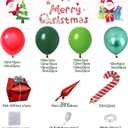 Bonropin 183pcs Christmas Balloon Garland Arch kit with Christmas Red Lime Dark Green Metallic Green Balloons Candy Cane Gift Box Explosion Star Foil Balloons for Xmas Party Decorations