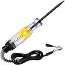 Test Light Automotive, Circuit Tester 6V-12V-24V DC Car Electrical Test Pen with Alligator Clip and Long Steel Probe, Continuity Voltage Fuse Tester for Sedan, SUV, RV and Truck