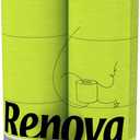Renova Green Toilet Paper 3-Ply -Ideal for Decorating Your Home or Office - Pack of 6 Compact Rolls- 140 Sheets - Eco-label Certified - Dermatologically Tested - Septic Safe - Sustainable & Soft.