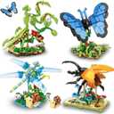 Ideas Insect Collection Building Set Compatible with Lego Insects Flowers Sets for Adult Butterfly Beetle Chinese Mantis Dragonfly for Boys Girls Gifts Bugs Building Toys for Nature Lover - 815PCS