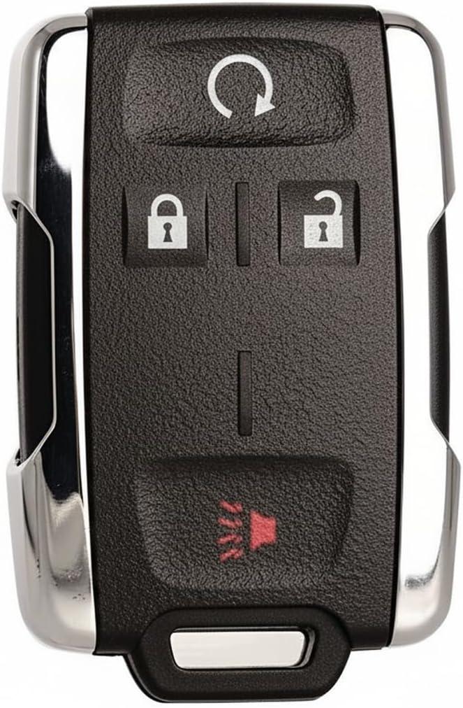 MechanMagic Key Fob Replacement Keyless Entry Remote Start Control Fits for GMC Sierra Chevrolet Silverado 1500 2500 3500 2014-2020 GMC Canyon Chevy Colorado 2015-2021 M3N32337100 Chrome Set of 1