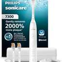 Philips Sonicare 7300 Series Electric Toothbrush - Next-Generation Sonicare Technology, Pressure Sensor, 12 Brushing Settings, SmarTimer, BrushPacer, 21-Day Runtime, Travel Case, White, HX7421/07
