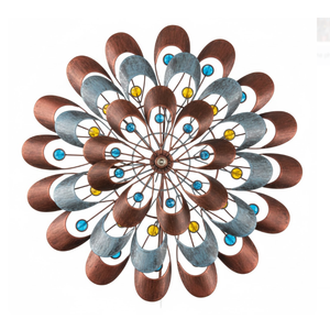 DREAMYSOUL Colorful Wind Spinner 38Inches, Metal Garden Pinwheels for Yard and Garden, Decorative Wind Spinners for Outdoor Patio Yard Lawn