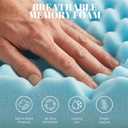 Geekman 2-Inch Gel Infused Memory Foam Mattress Topper for Full Size Beds, Egg Crate Wave-Shaped Design for Cooling and Pressure Relief, CertiPUR Certified, Off to College Dorm Essential