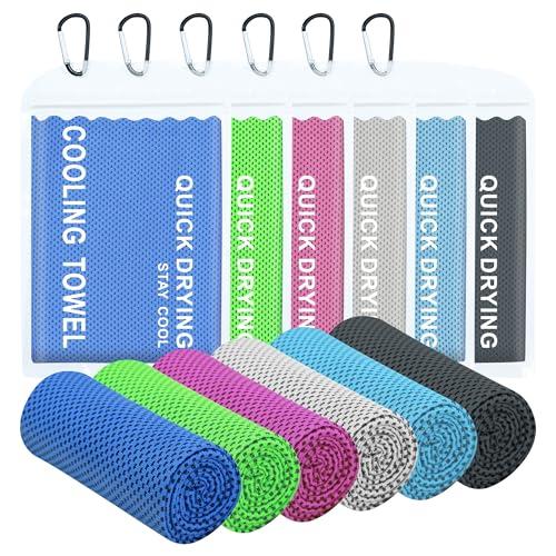 CYCLXY 6 Pack Cooling Towels,(40"x12") Gym Golf Cooling Towels for Neck and Face,Chill Pal Summer Cloth for Extreme Heat for Hot Weather, Workout Golf Towel for Men Women Blue/Grey/Pink/Dark Blue/Black/Green CYCLXY 6 Pack Cooling Towels,(40"x12") Gym Golf Cooling Towels for Neck and Face,Chill Pal Summer Cloth for Extreme Heat for Hot Weather, Workout Golf Towel for Men Women Blue/Grey/Pink/Dark Blue/Black/Green