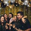 Black Gold Balloon Arch | Black and Gold Balloon Garland Kit - Different Size Balck Gold Silver Balloons | 5/10/12/18 Inch Balloons for Halloween Happy New Year Anniversary Party Decor (Extra Large Pack - Black Gold)