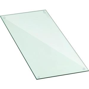 Landical 16" x 24" Rectangle Clear Tempered Glass Table Top 3/8" Thick Eased Corners Clear Tempered Top Patio Table Replacement with 10 Anti Slip Pads for Kitchen Coffee Dining Table