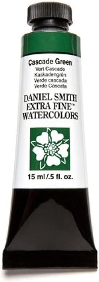 2 x DANIEL SMITH 284600142 Extra Fine Watercolor 15ml Paint Tube, Cascade Green, 0.5 Fl Oz (Pack of 1)
