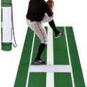 Softball Pitching Mat Baseball Hitting Mat Pitching Mound Anti-Slip Pitch Practice Mat, 5.9X3FT
