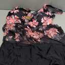 BMJL Womens Mesh Tankini Set with Ruched Bust Flowy Elegant Tummy Control Swimsuit Supportive Two Piece Bathing Suit (X-Large, Floral51)