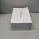 Bulova B1931 Sturbridge Brown Cherry Hardwood Tambour Shape Decorative Mantel and Table Top Clock with Cream Dial and Metal Spade Hands