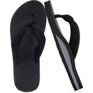 Evshine Women's Flip Flops with Moderate Arch Support, Summer Comfortable Yoga Mat Thong Sandals for Beach, Pool, Travel