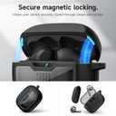 SURITCH Case Cover for JBL Vibe Beam/JBL Vibe Beam 2/ JBL Vibe 200TWS Earbuds, Shockproof Magnetic Protective Headphone Cover, Rugged Bumper Case with Carabiner & Cleaning Kit & Removal Tool, Black