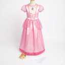 Hansooncood Princess Peach Costume Adult Super Borthers Costume Women Halloween Pink X Large