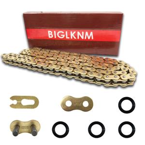 520 X-Ring Chain, 114 Links Heavy Duty Motorcycle Gold Chain with Connecting Master Link