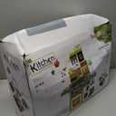 Kids Play Kitchen Set, Toddler Kitchen Playset with Sound & Light, Cooking Stove with Steam, Play Sink, Play Food Toy and Kitchen Accessories, Kitchen Toy for Kids Girls Boys (31.5 * 22 * 8.6in) (Green)