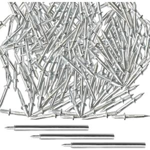 300PCS Double-Head Skirting Thread Nail, Invisible Screws & Specific Sleeve Tool, Hidden Nails for Trim, Double Sided Nails for Seamless Skirting Thread with Solid Wood Baseboard