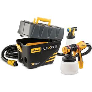 Wagner Spraytech 0529091 FLEXiO 5000 Stationary HVLP Paint Sprayer, Sprays Most Unthinned Latex, Includes Two Nozzles, iSpray Nozzle and Detail Finish Nozzle, Complete Adjustability for All Needs, Yellow & Black