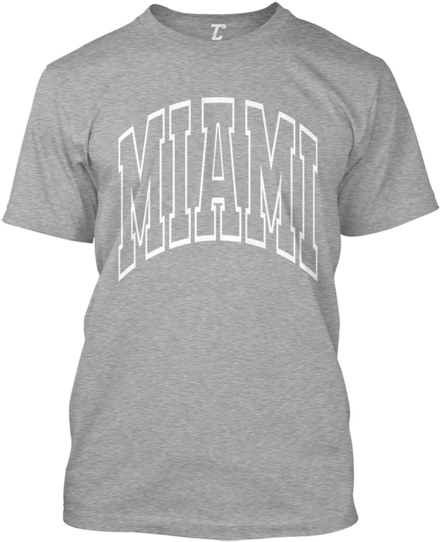 Miami - Florida - Throwback Design - Classic T-Shirt, Large