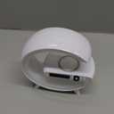 Mini Wireless Speaker with Atmosphere Light, Wireless Charging, Alarm Clock and Bedside Lamp (White)