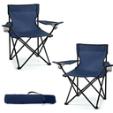 WEIDIORME 2 Pack Lightweight Camping Chairs for Adults & Teens, Capacity Foldable Portable Chairs with Carry Bag, Compact Design for Camping, Beach, Picnics, and Outdoor Events