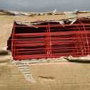 Red PVC Coated Welded Wire Fence 48" x 50' Roll, 2"x4" Mesh, 14 Gauge