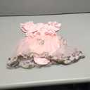 Douhoow Baby Girl Dress Romper Baby Romper Dress Flowers Embroidery Tulle Skirt Infant Girl Summer Clothes with Headband, Size 9-12 months